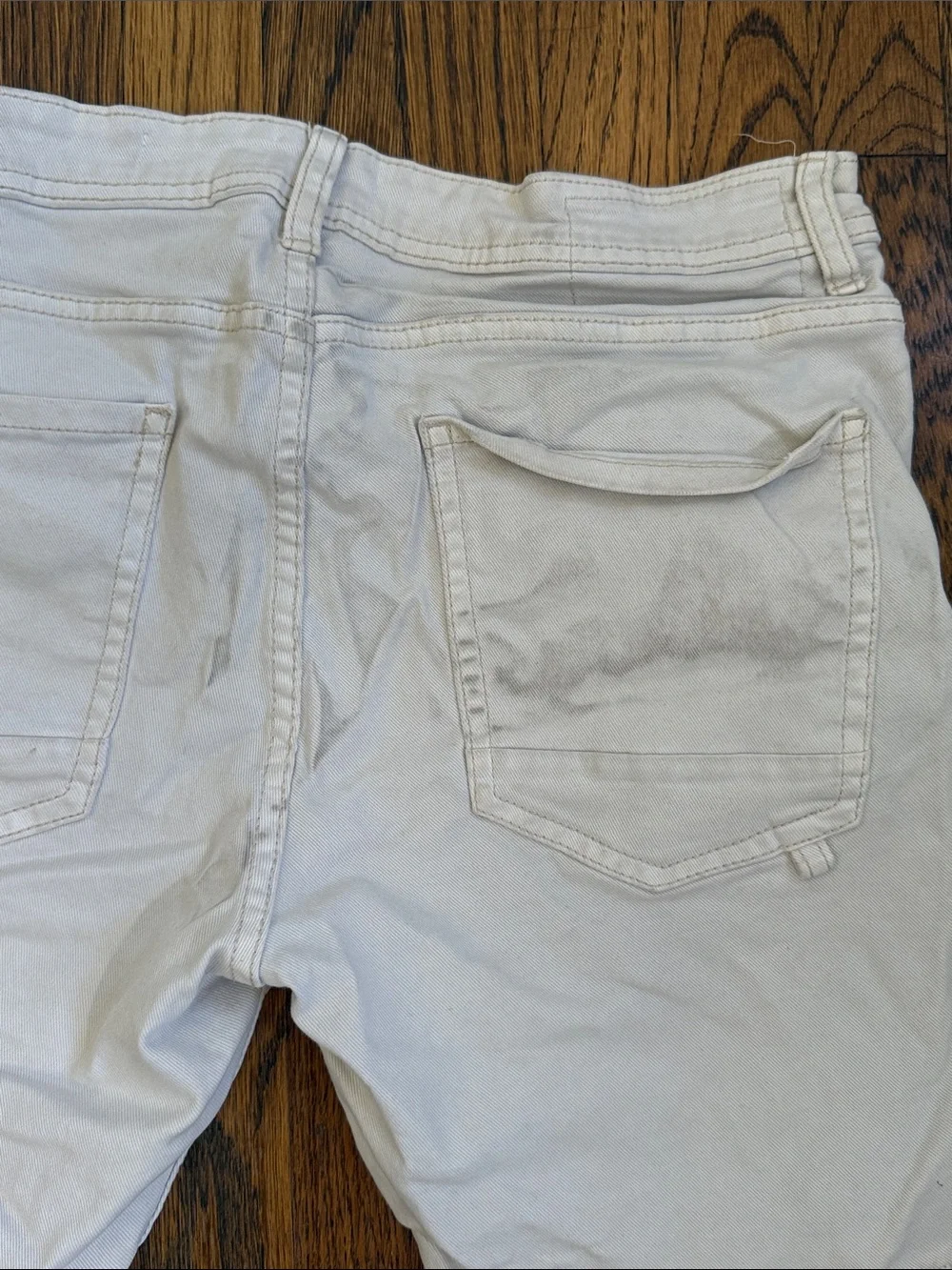 Cotton On Men's White Distressed Denim Jean Shorts